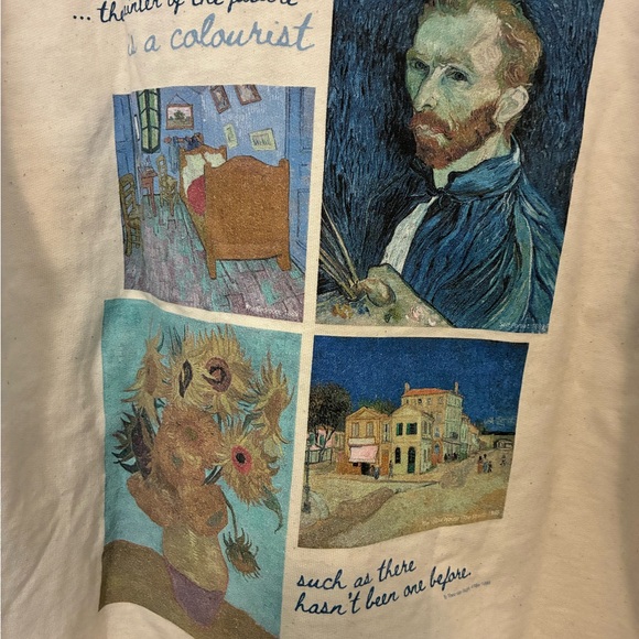 Vincent Van Gogh Cream Crewneck Sweatshirt - National Gallery London - Picture 3 of 4